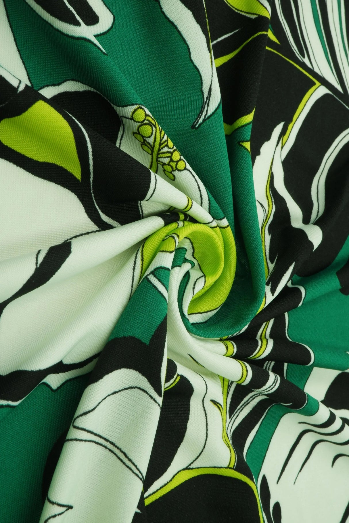 DTY Floral Print Soft Stretch Flower Fabric, 58/60" Wide, Lightweight Knit