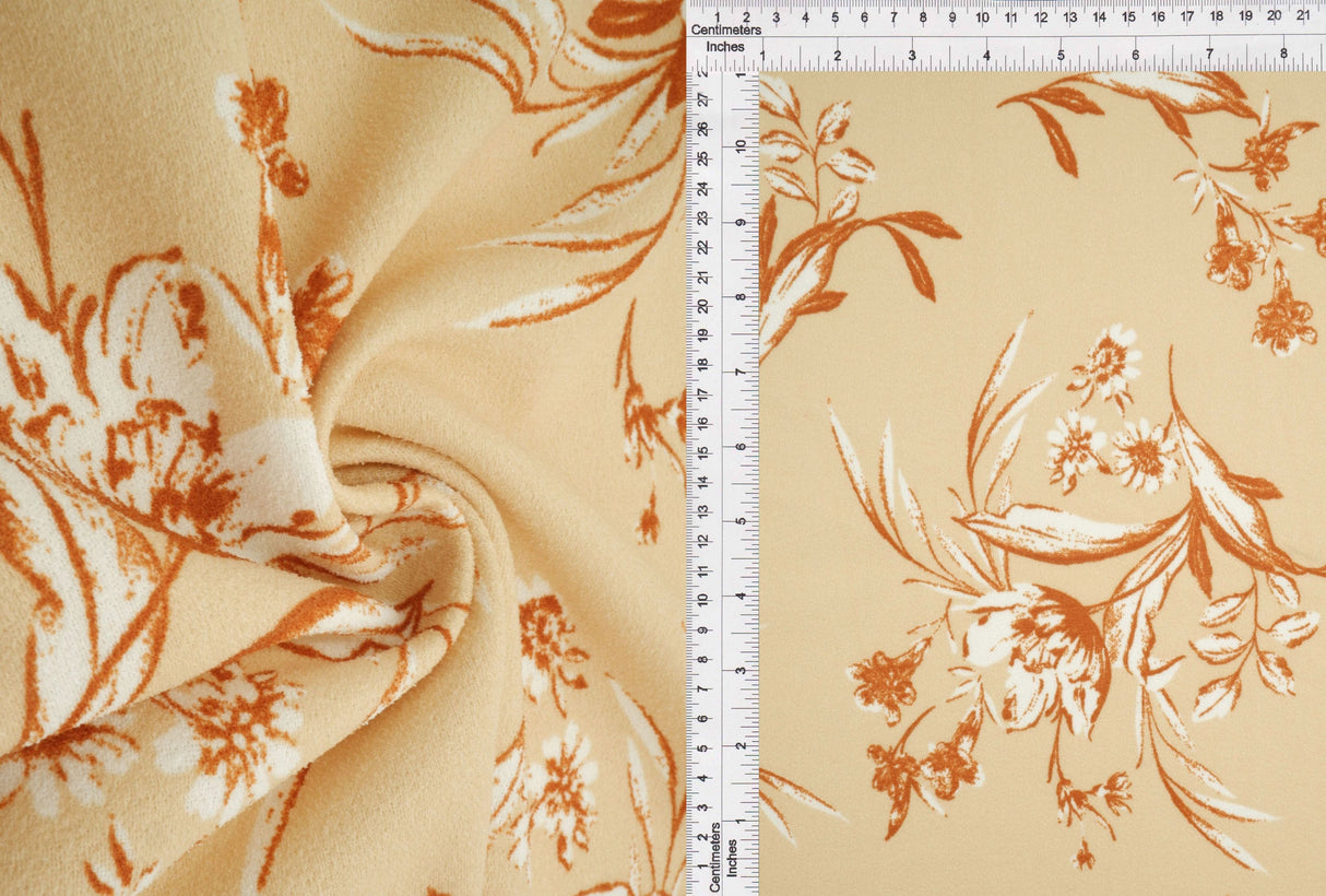 Floral Techno Crepe Stretch Knit Fabric