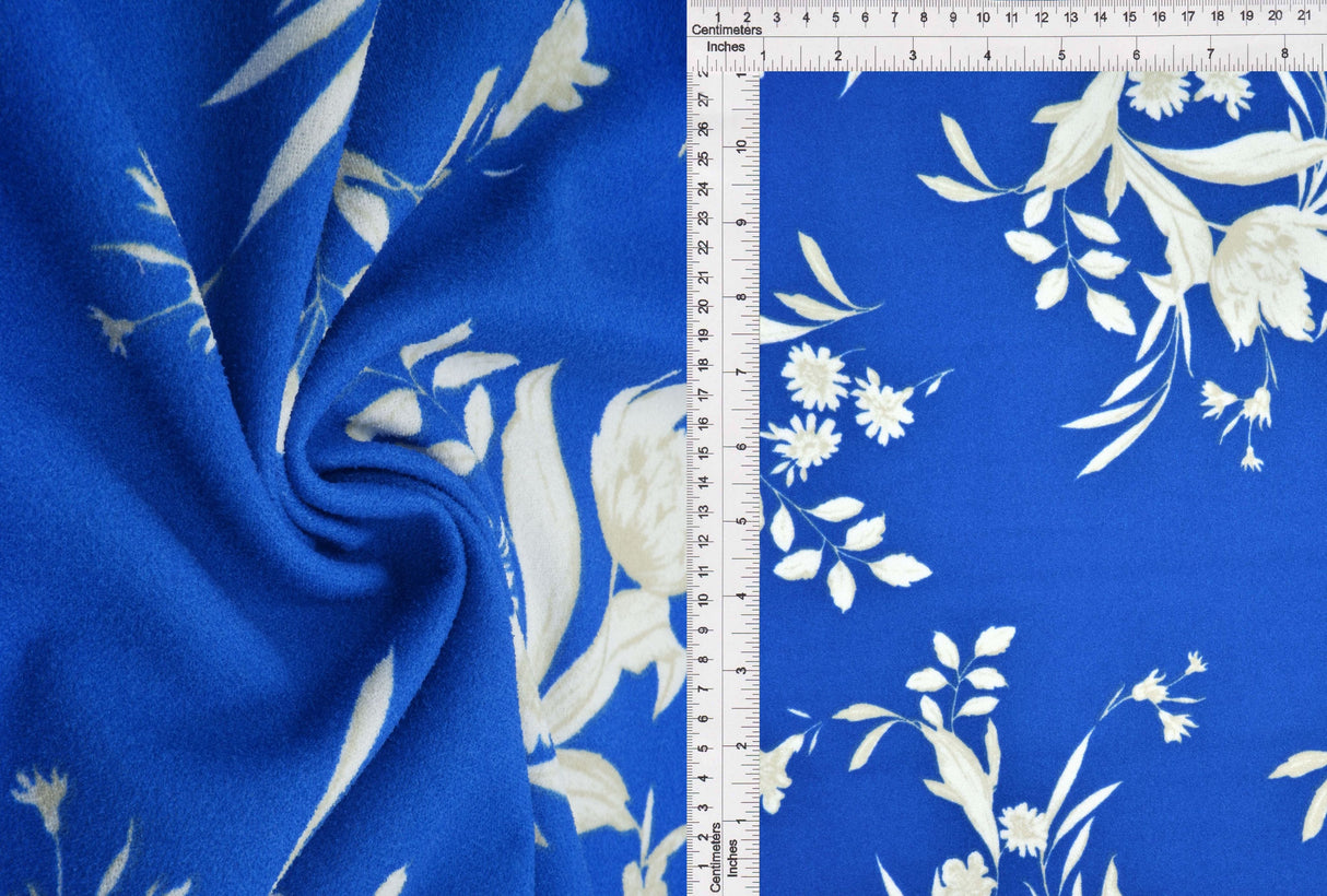 Floral Techno Crepe Stretch Knit Fabric