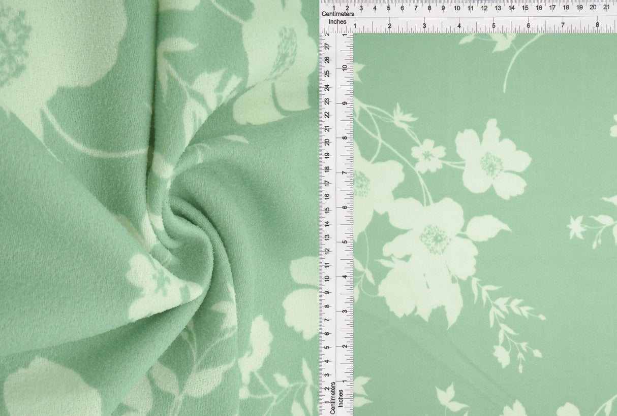 Floral Techno Crepe Fabric 1 Yard Soft Stretch Print 58/60" Wide