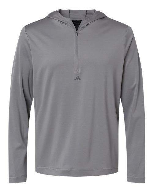 Adidas Men's Lightweight Quarter-Zip Hooded Pullover