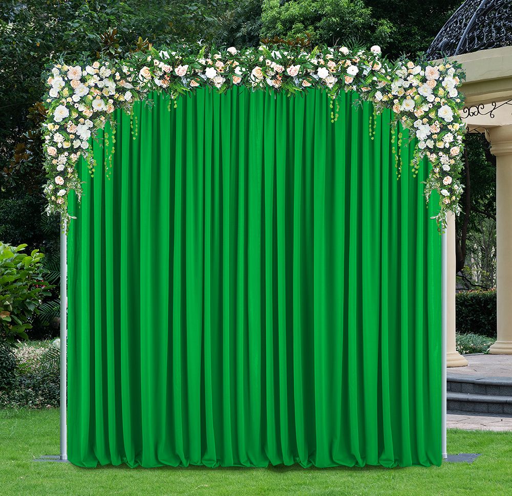 Scuba Backdrop Drape Panel 14 ft x 5 ft Emerald Green