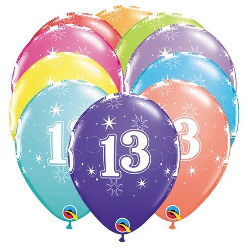 Latex Balloons 13-A-Round 6 Pack