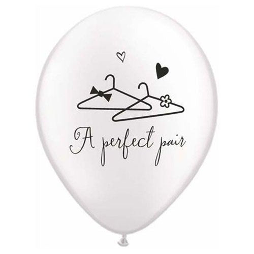 Latex Balloons A Perfect Pair Pearl White
