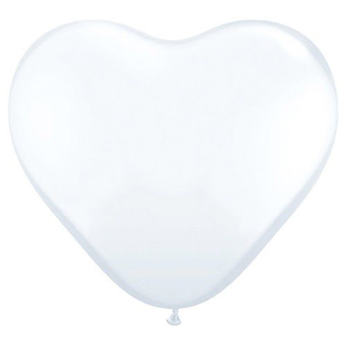Latex Heart Balloons White