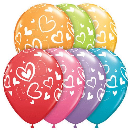 Latex Balloons Mix & Match Hearts 11 Inch