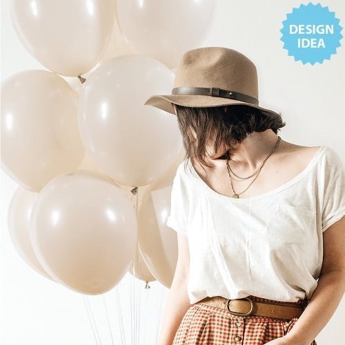 Latex Balloons 11 Inch Sempertex Deluxe White Sand