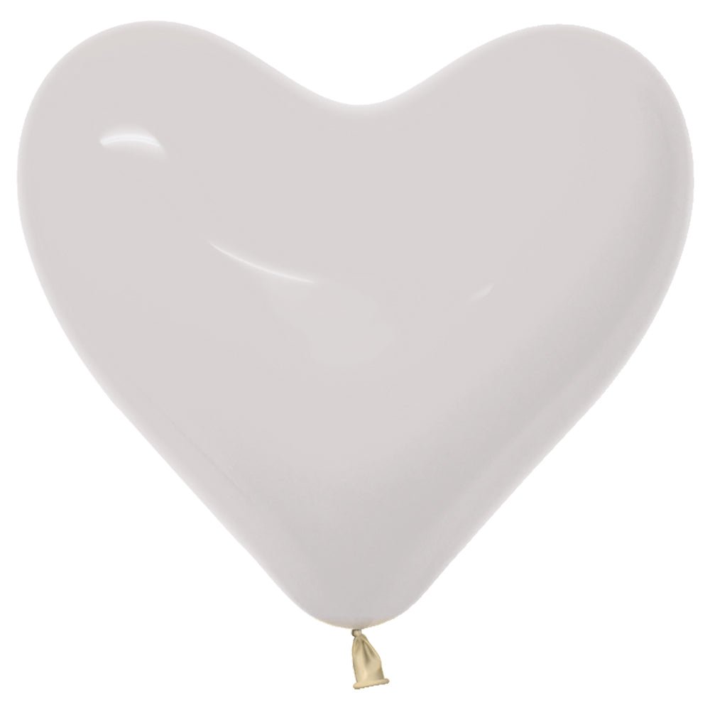 Heart Latex Balloons - Crystal Clear