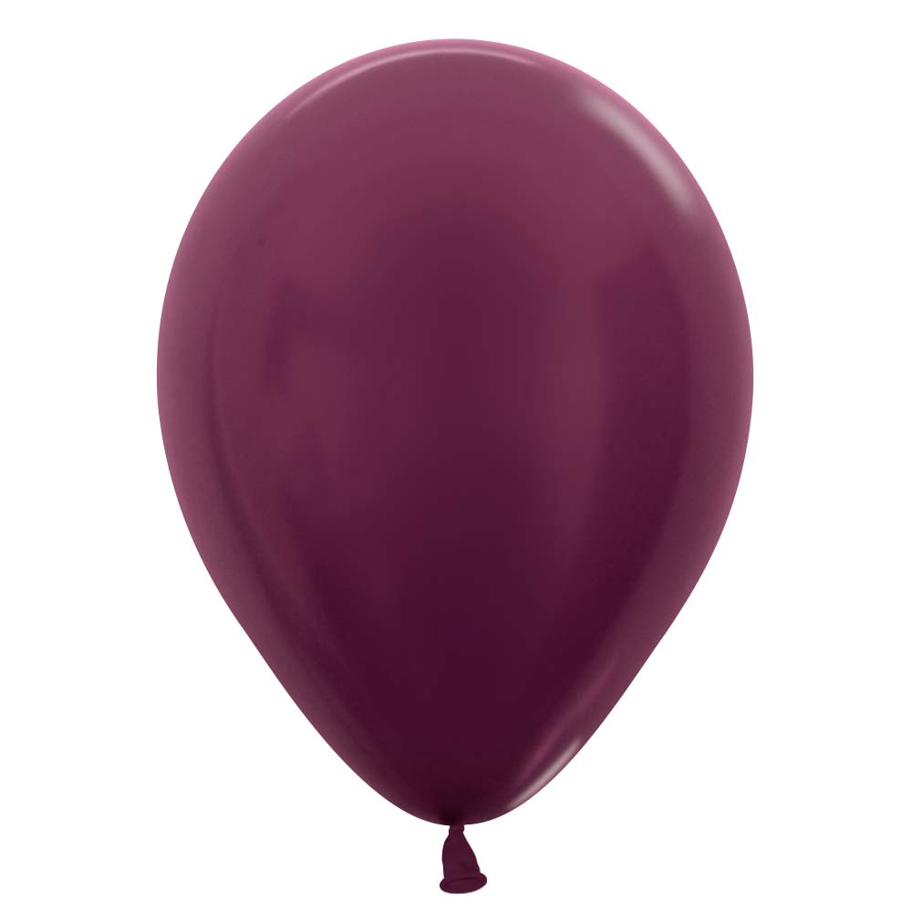 11 Inch Metallic Burgundy Latex Balloons