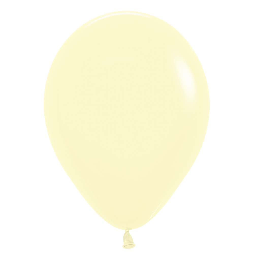 Latex Balloons 11 Inch Pastel Matte Yellow