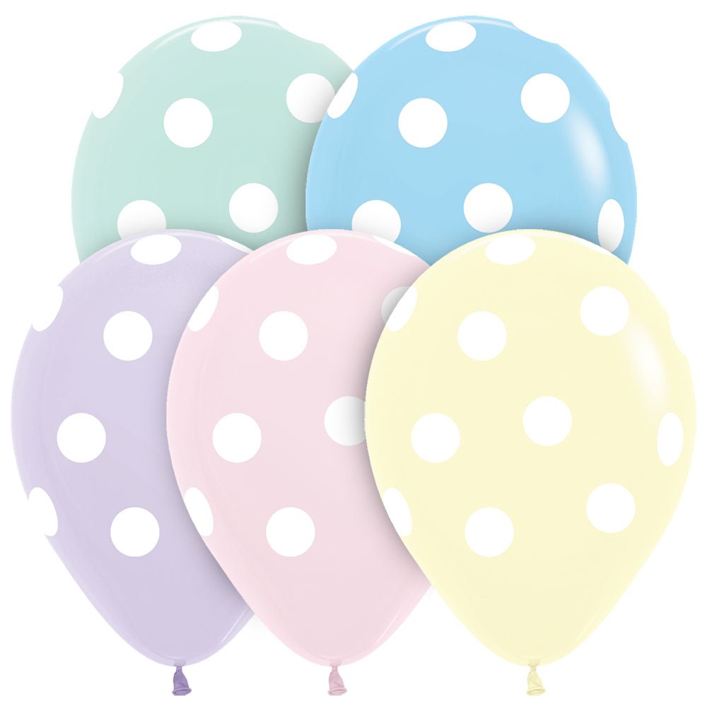 Latex Balloons Pastel Matte Polka Dots
