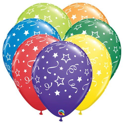Latex Balloons Stars Dots & Confetti 11 Inch
