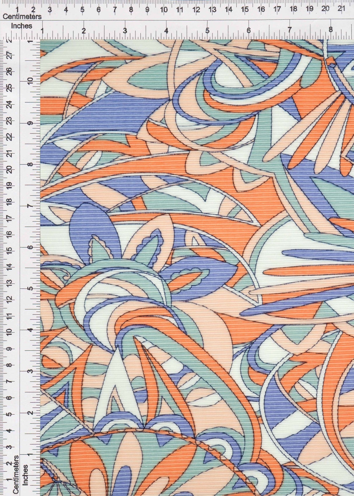 Geometric Bodre Interlock Knit Fabric