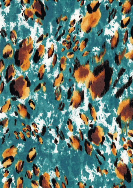 Animal Print DTY Brushed Knit Fabric 1 Yard Soft Stretch 58/60" Wide