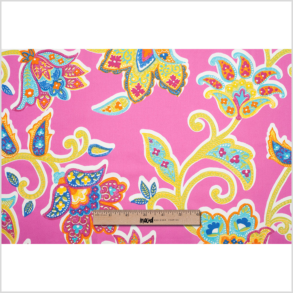 Spanish Fuchsia Floral Cotton-Polyester Print