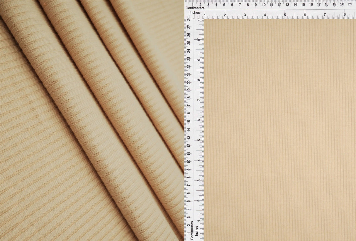 4x2 Rib Solid Fabric 1 Yard Soft Stretch Comfortable Knit 52/54" Wide