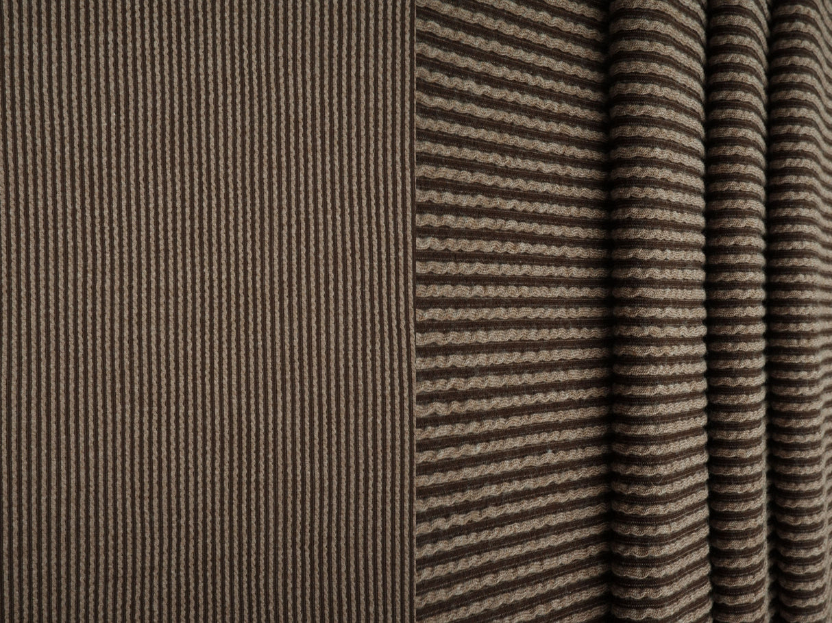 Jacquard Double Knit Rib Stretch Fabric
