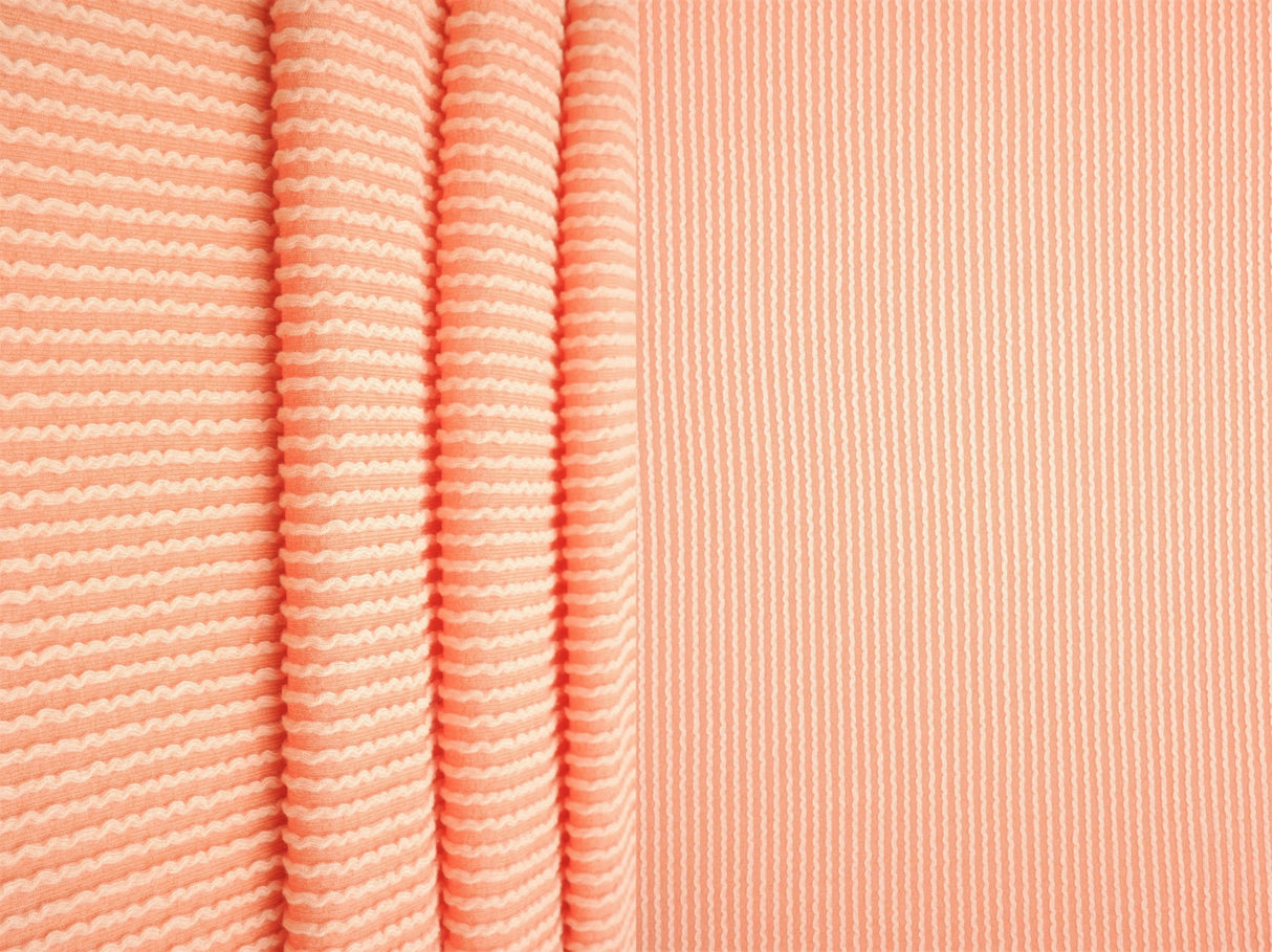 Knit Jacquard Rib Fabric 1 Yard Soft Stretch Textured Knit 52" Wide