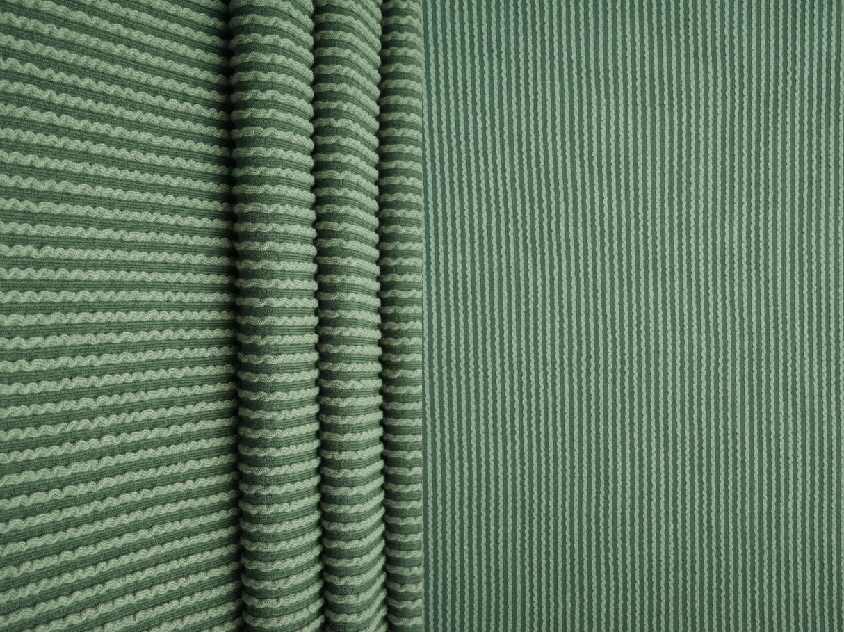 Knit Jacquard Rib Fabric 1 Yard Soft Stretch Textured Knit 52" Wide