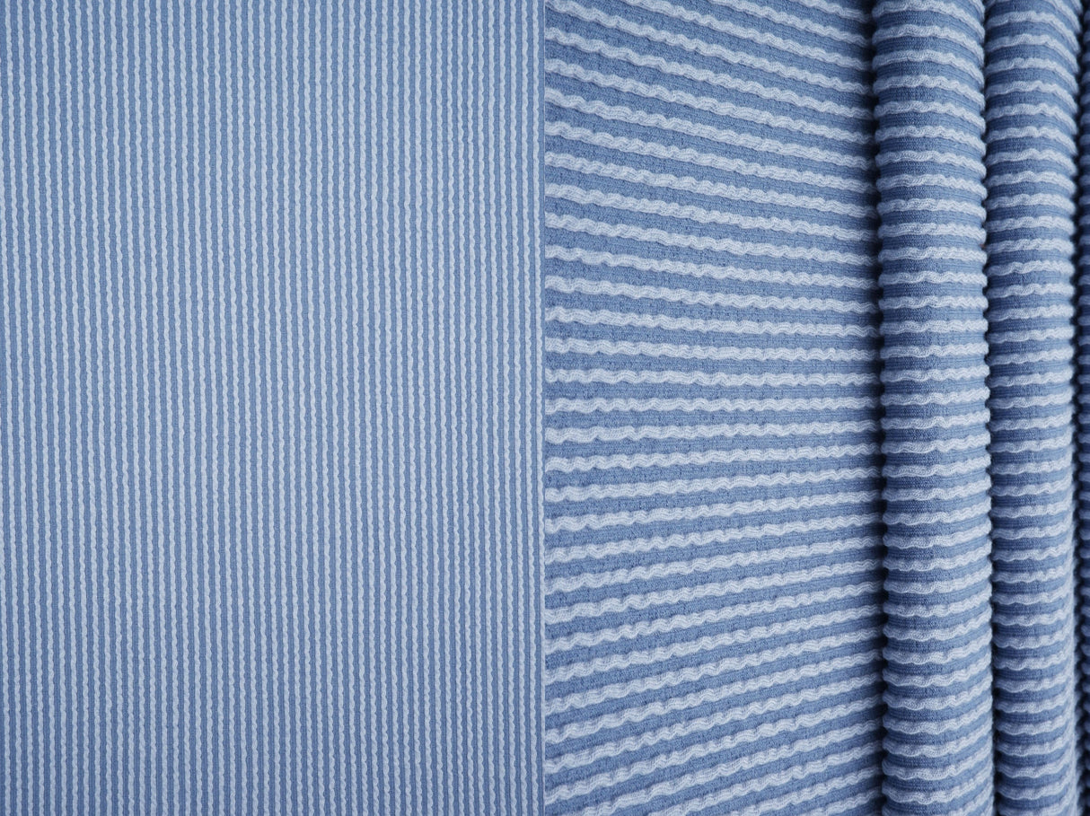 Jacquard Double Knit Rib Stretch Fabric