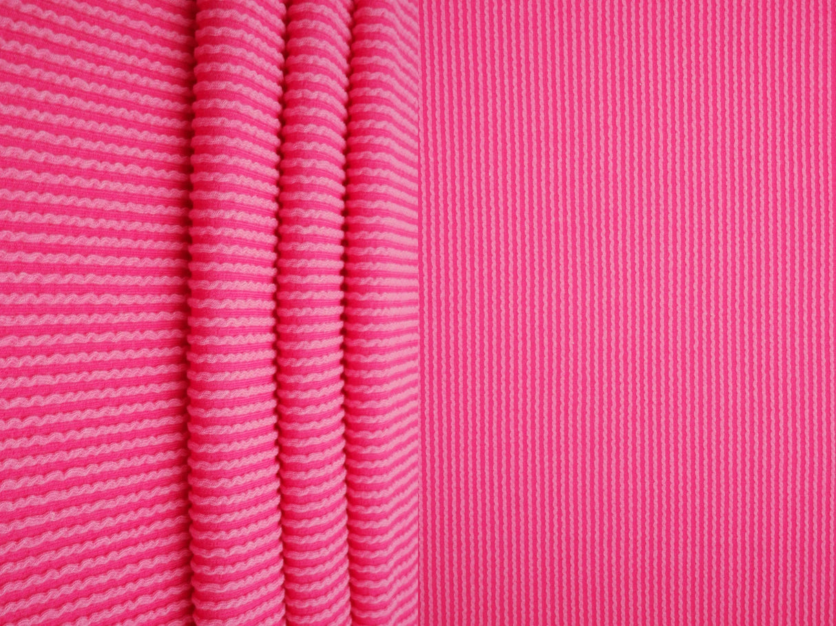 52" Knit Jacquard Rib Fabric 80% Polyester 15% Rayon 5% Spandex 230 GSM by Yard