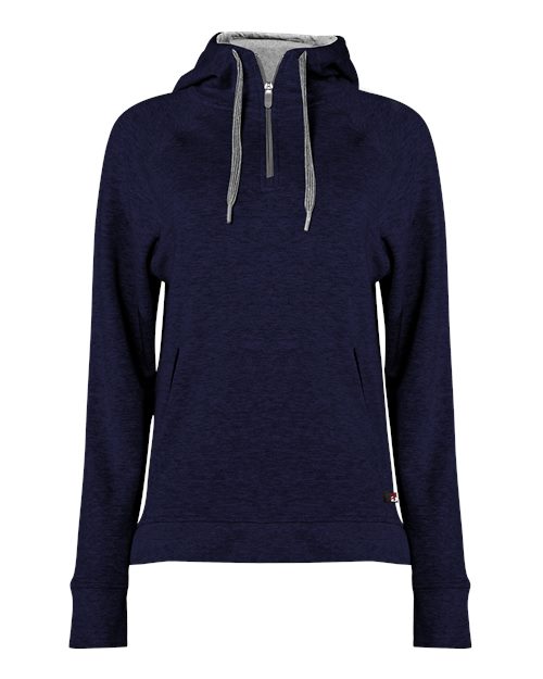 Badger Women's FitFlex French Terry Quarter-Zip Hooded Pullover