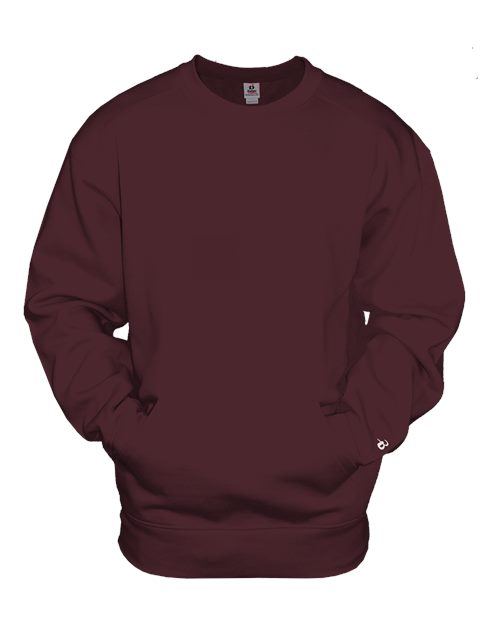 Badger Unisex Pocket Crewneck Sweatshirt