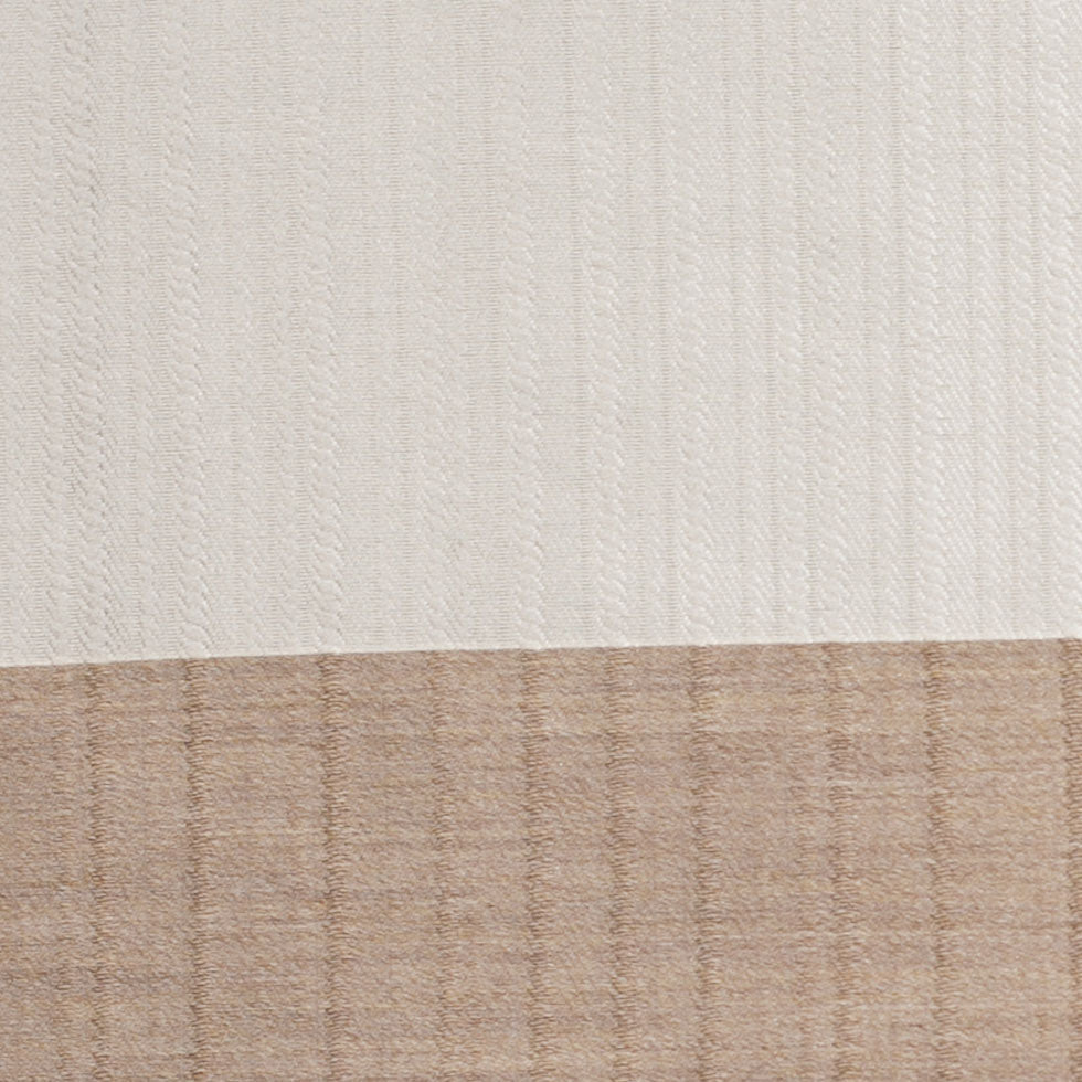 Striped Pearl/Beige Polyester Woven