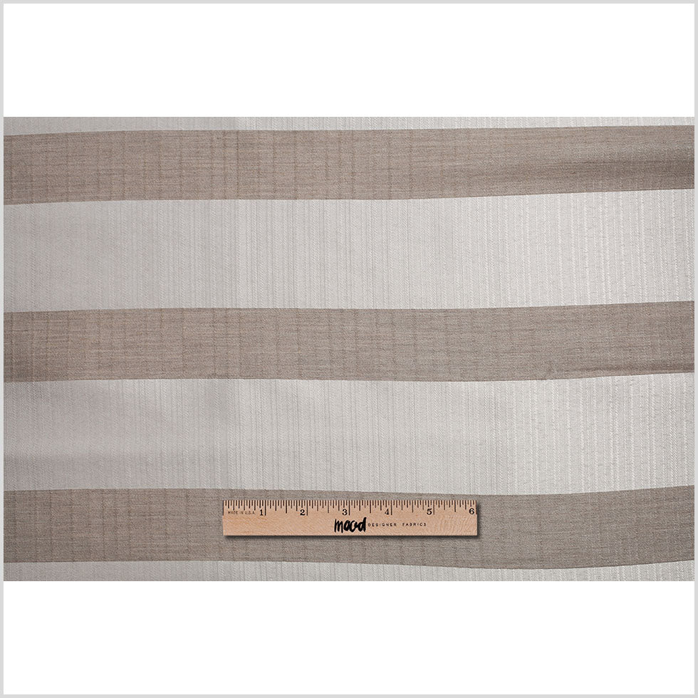 Striped Silver Polyester Woven