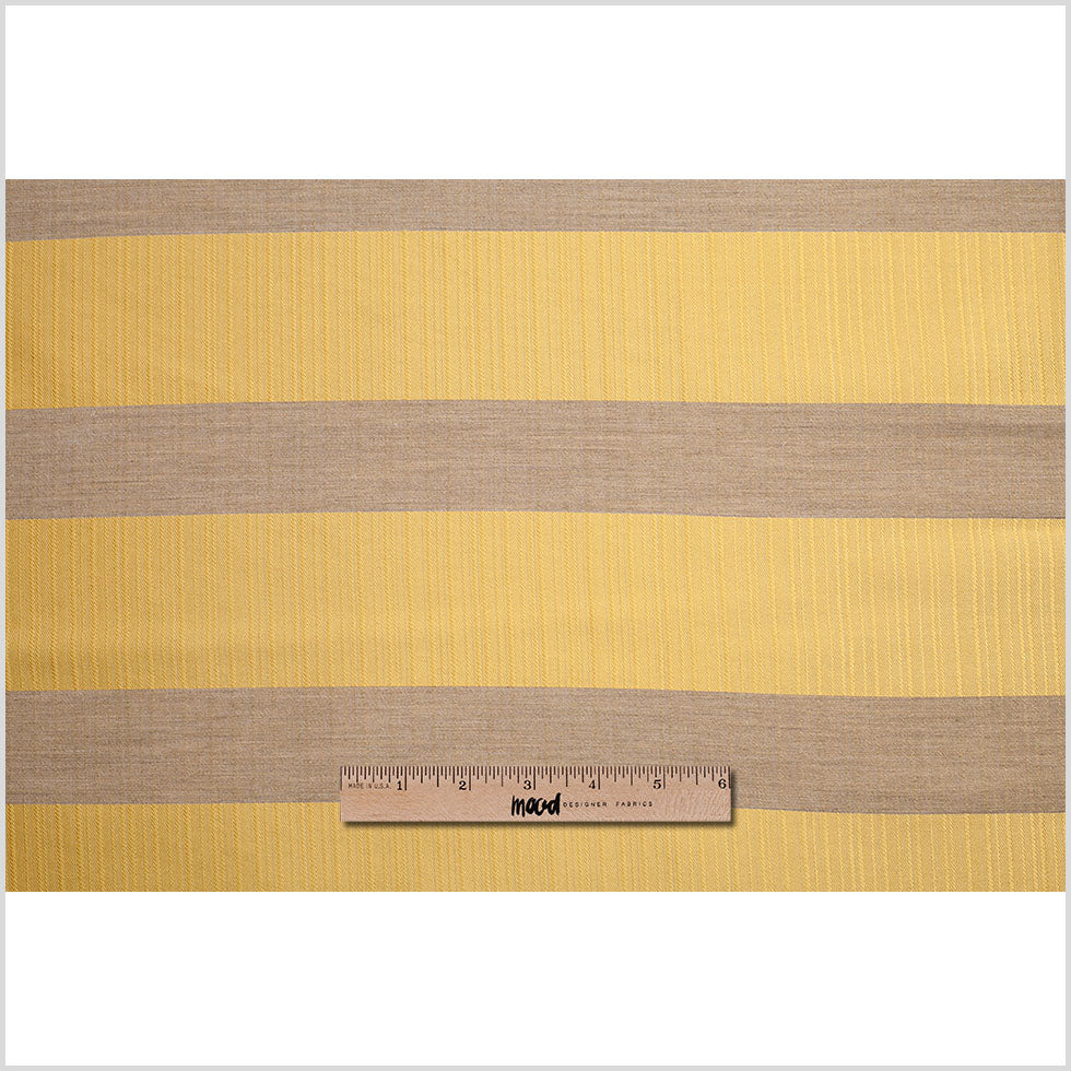 Striped Gold/Beige Polyester Woven