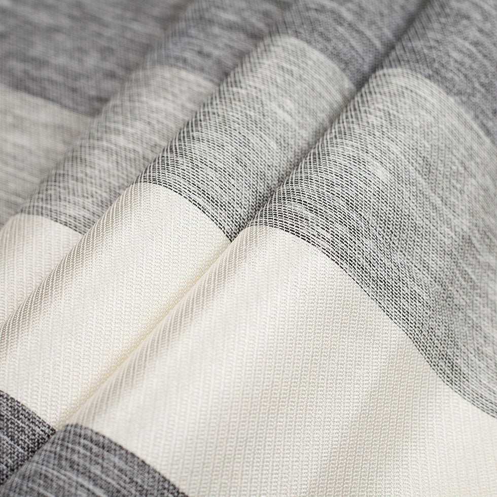 Linen/Brown Striped Polyester Woven