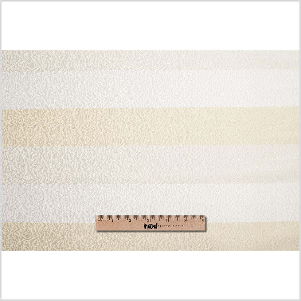 Snow Striped Polyester Brocade