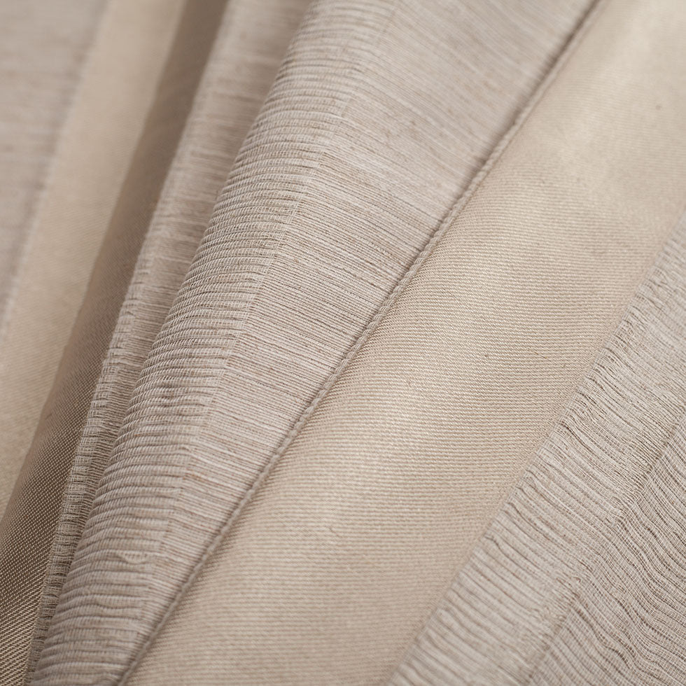Gold/Linen Stiped Polyester Woven