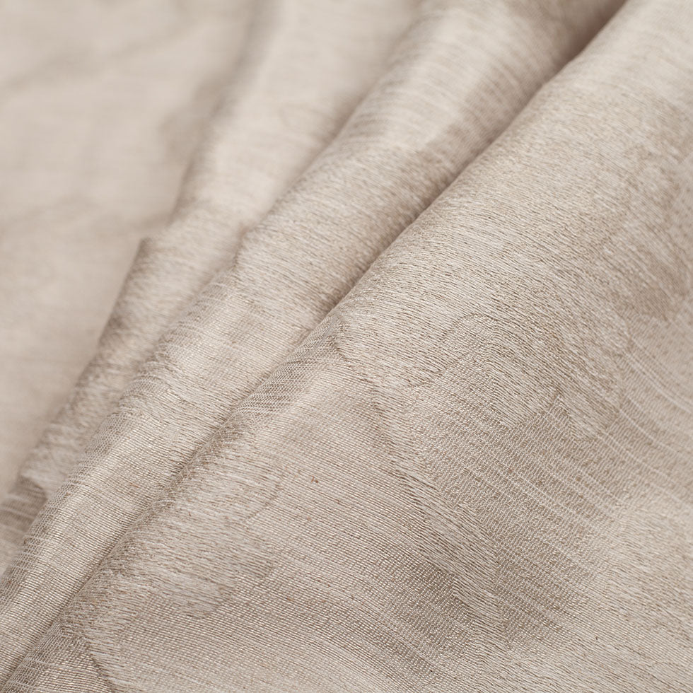 Metallic Gold/Linen Floral Polyester Brocade