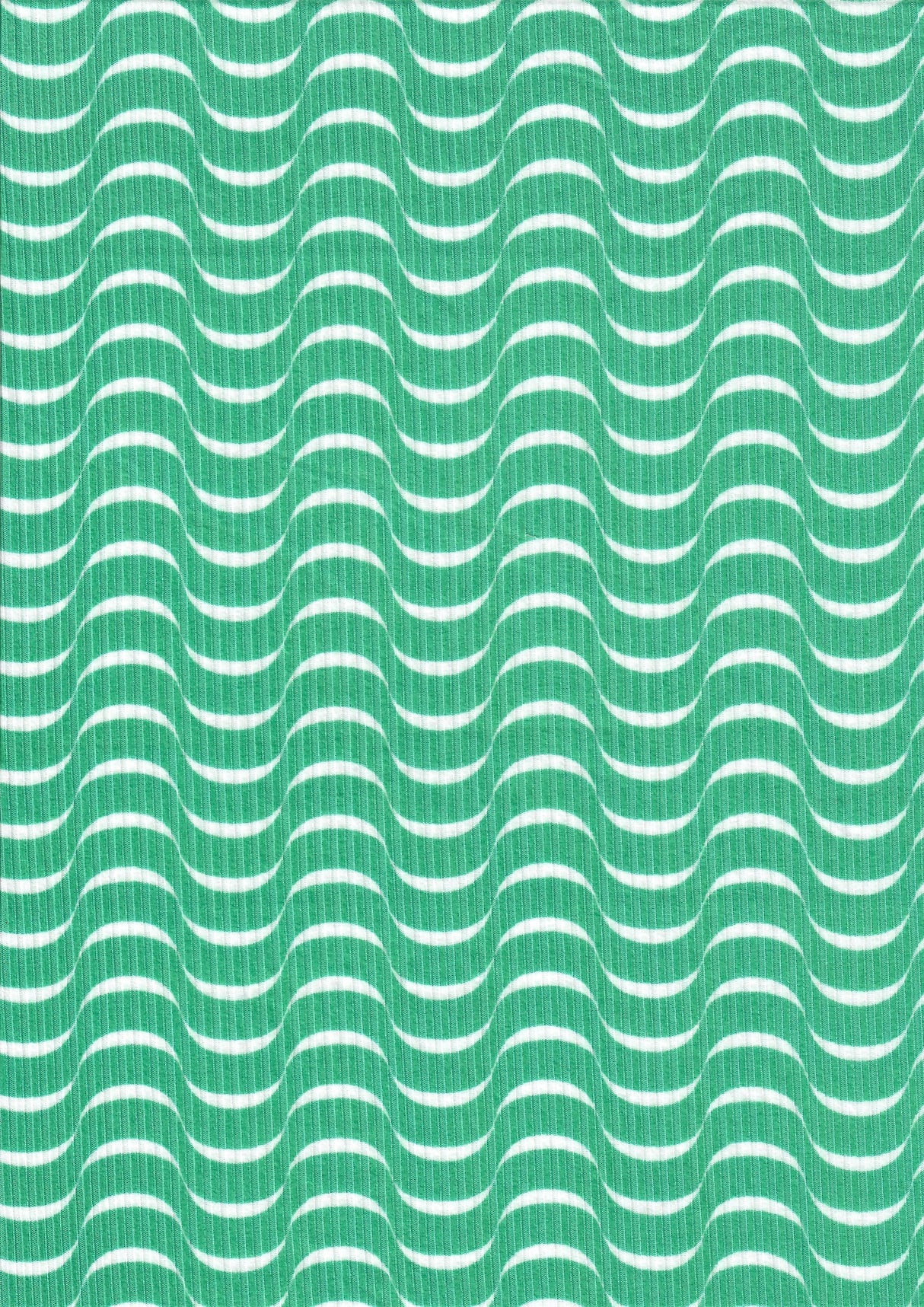 Abstract Ribbed Stretch Knit Fabric