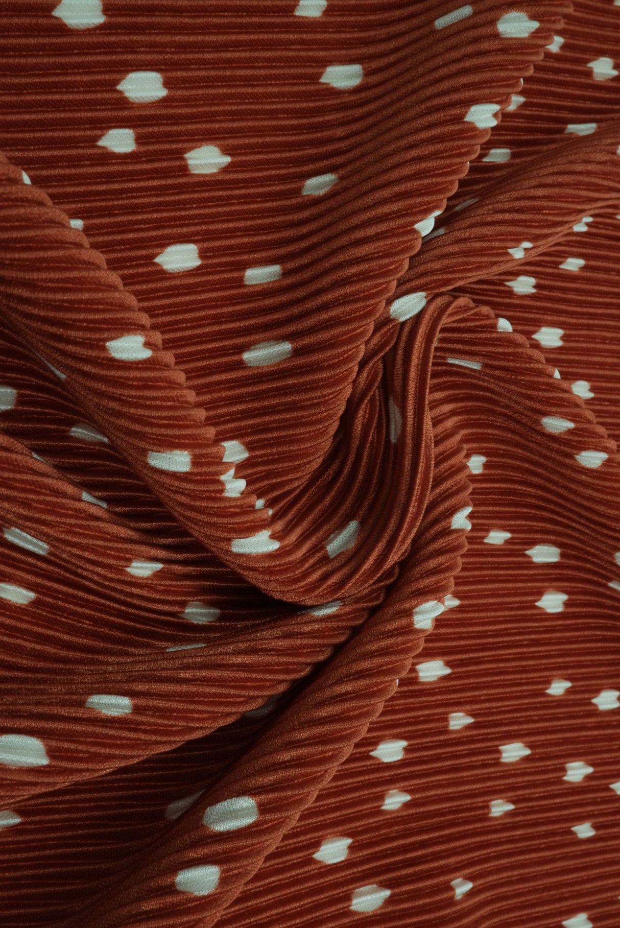 Polka Dot Bodre Interlock Fabric Cognac