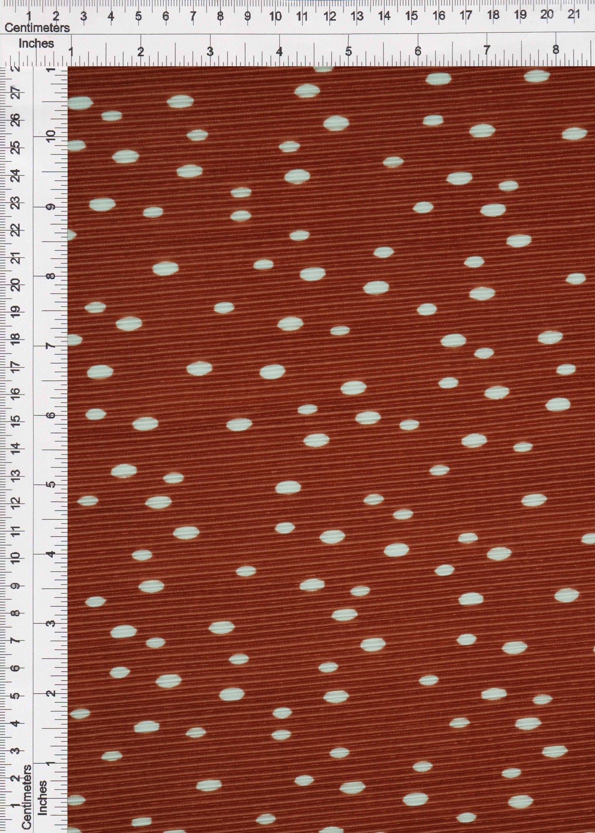 Polka Dot Bodre Interlock Fabric Cognac