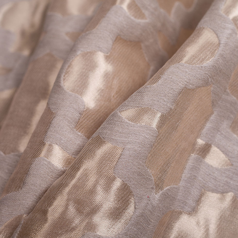 Metallic Gold Morocan Polyester Brocade