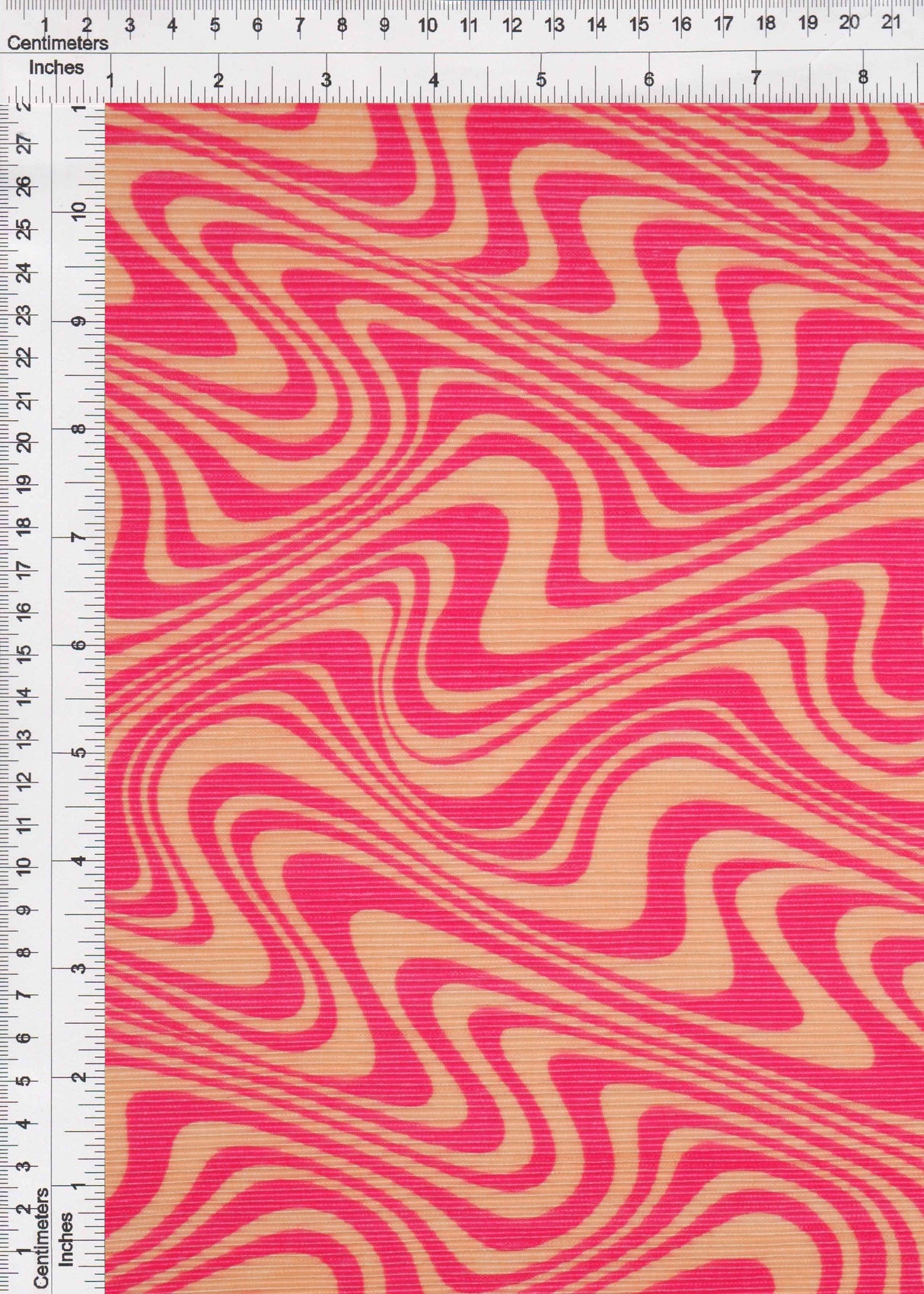 Abstract Geometric Pleated Interlock Fabric