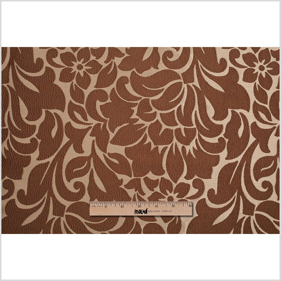 Cream Floral Polyester Jacquard
