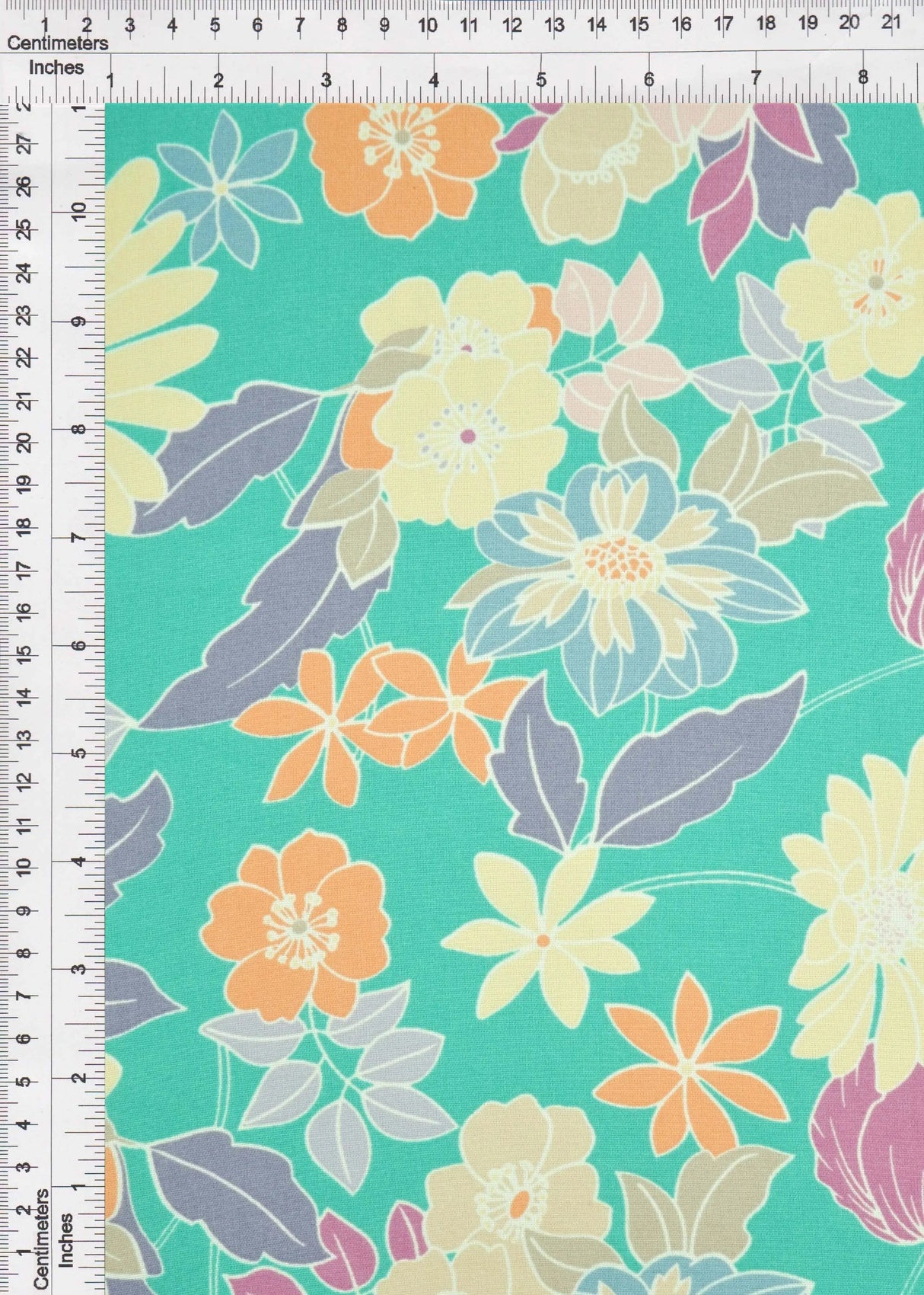 1 Yard Cey Flower Print Fabric, 58/59'' Wide 100% Polyester