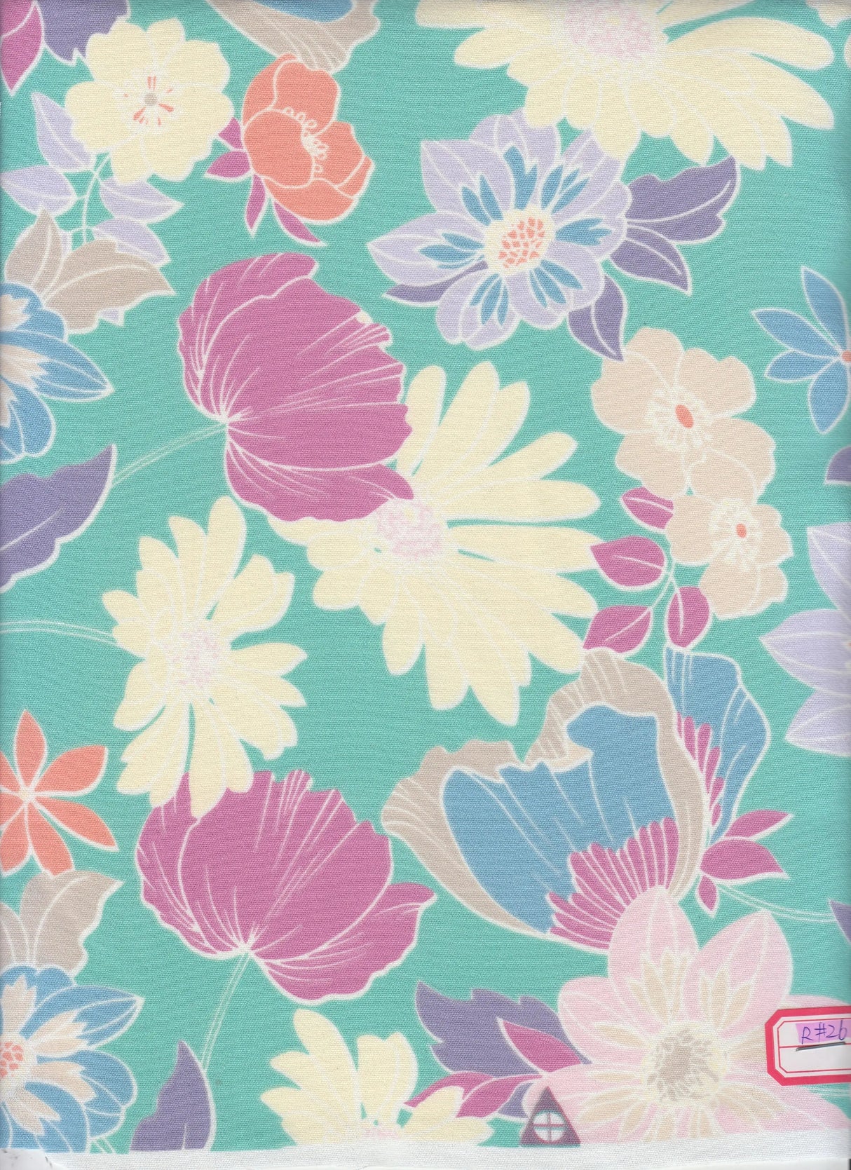 CEY Floral Flower Print Woven Fabric Lightweight Polyester 58/59 Inches Wide