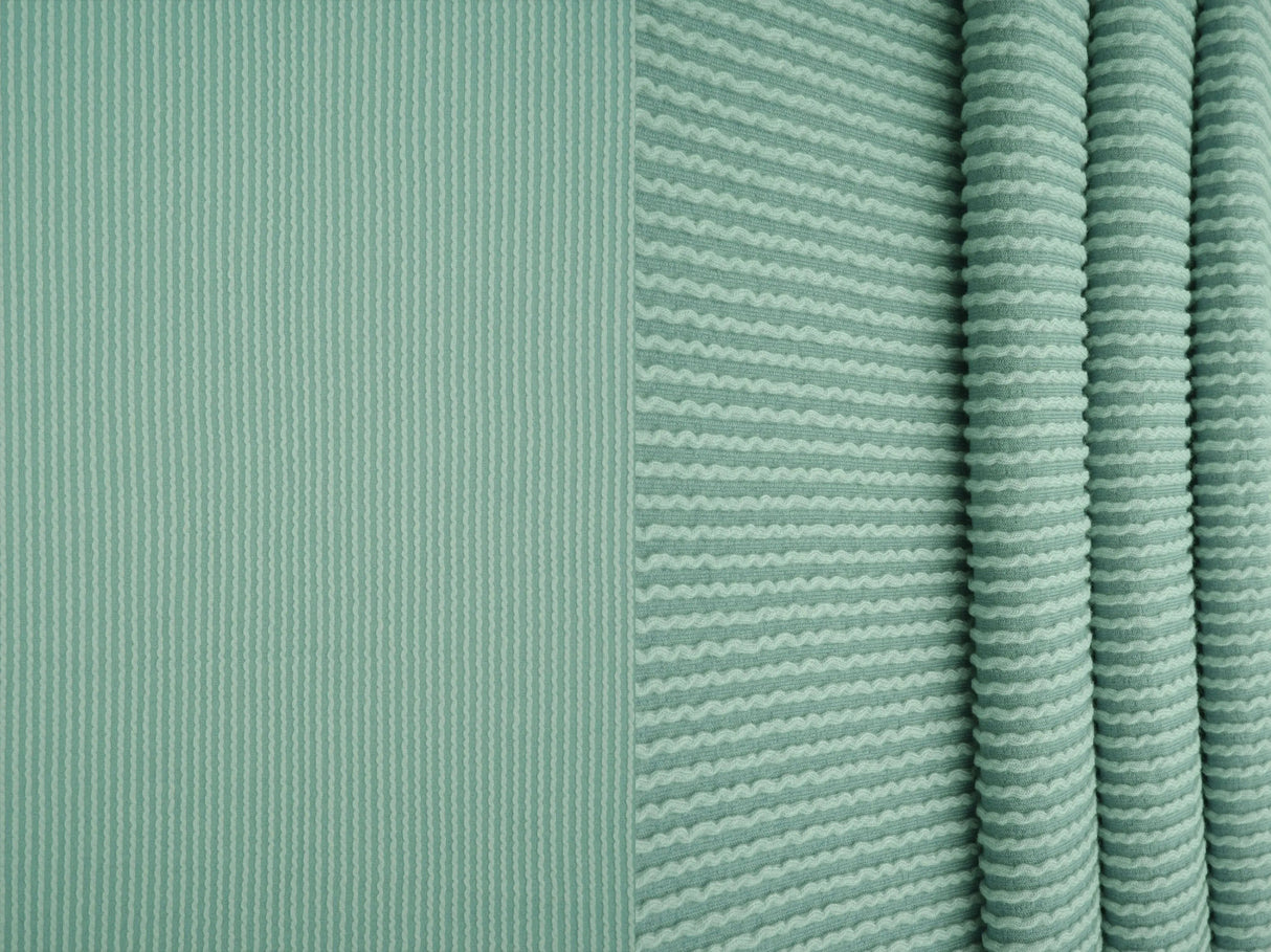 Knit Jacquard Rib Fabric 1 Yard Polyester Rayon Spandex Stretch 52" Wide