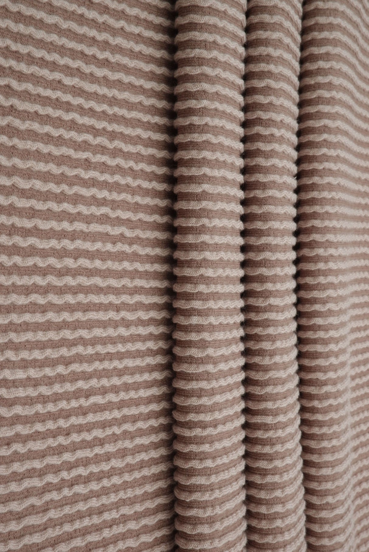 Jacquard Double Knit Rib Stretch Fabric