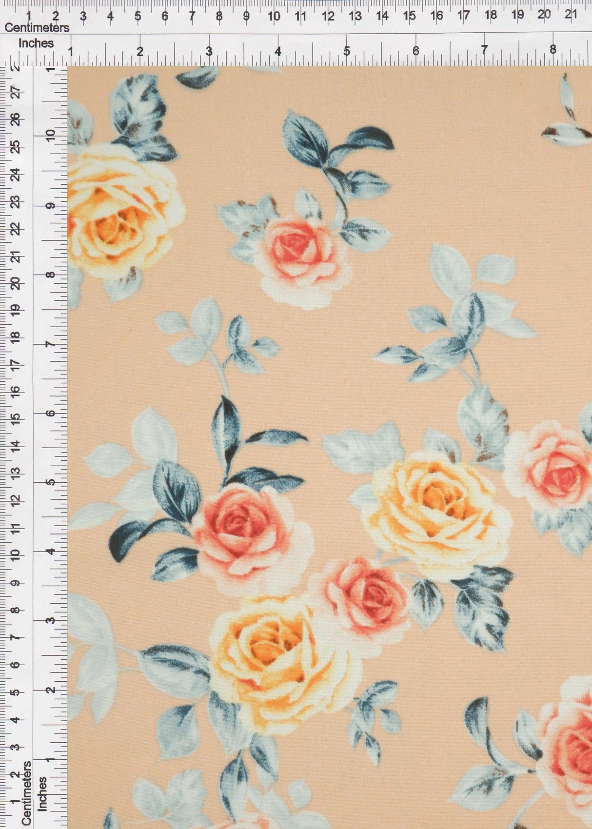 1 Yard Cey Flower Print Fabric, 58/59'' Wide 100% Polyester