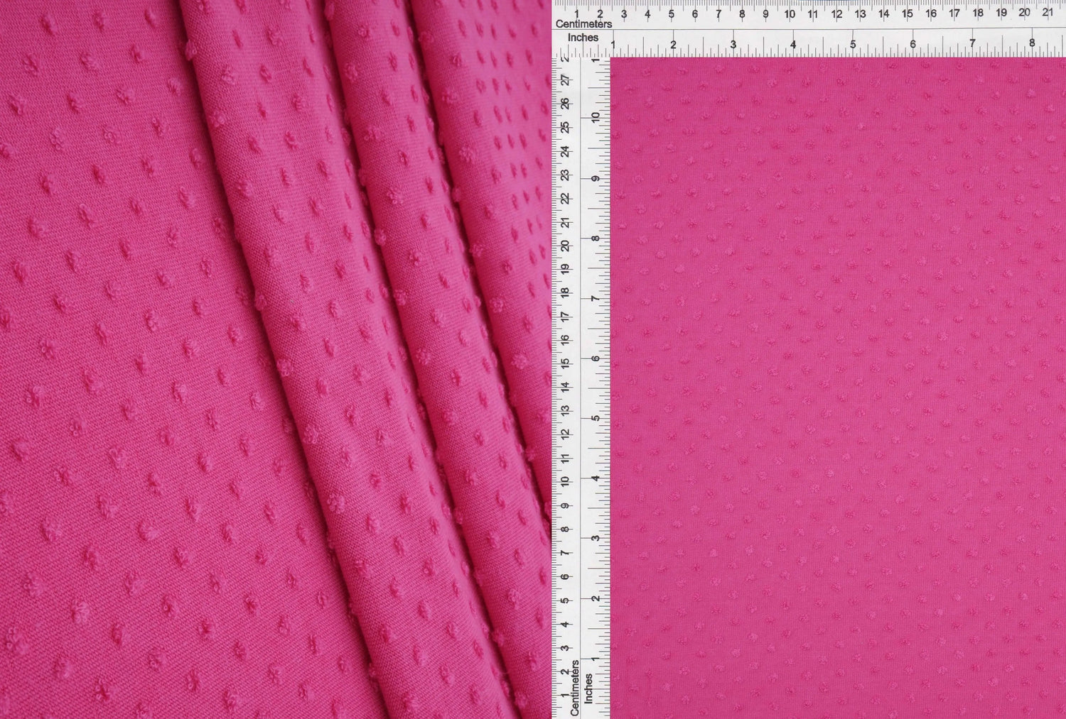 1 Yard Knit Jacquard Swiss Dot Fabric Soft Stretch Polyester Rayon 58/60 Inches Wide