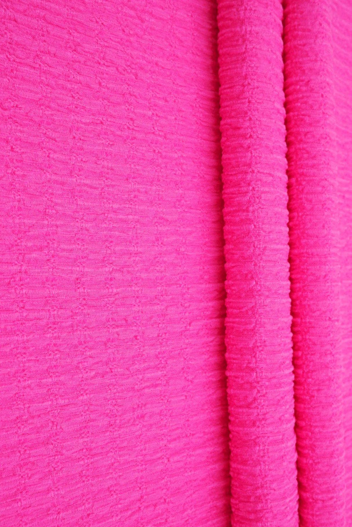 Solid Crinkle Jersey Fabric Stretch Polyester Knit, 58/60" Wide