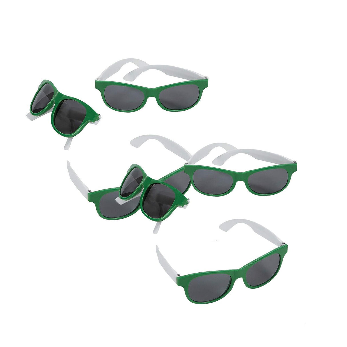 Adults Green & White Two-Tone Sunglasses - 12 Pc.
