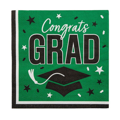 6 1/2" Congrats Grad Party Paper Luncheon Napkins 50 Count