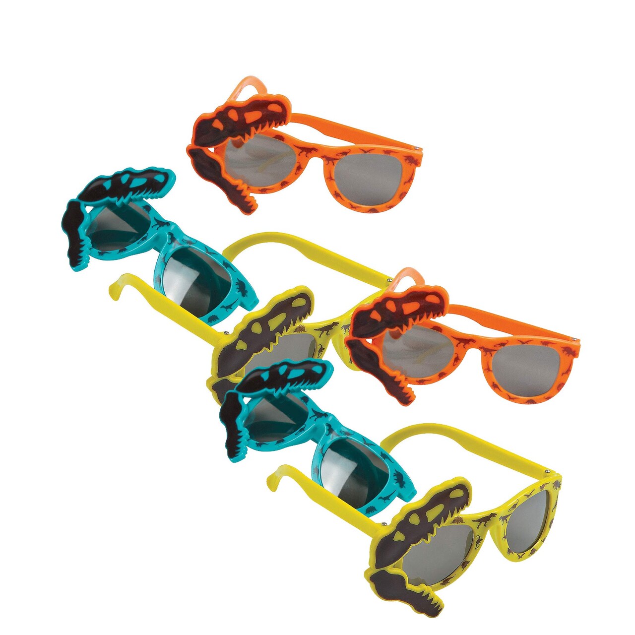 5" x 1 3/4" Kids Dino Dig T-Rex Skull Plastic Novelty Sunglasses - 12 Pc.